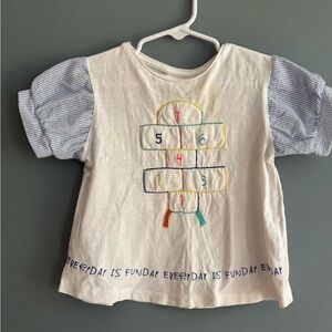 Zara hopscotch ‘Funday’ tee 3-4Y